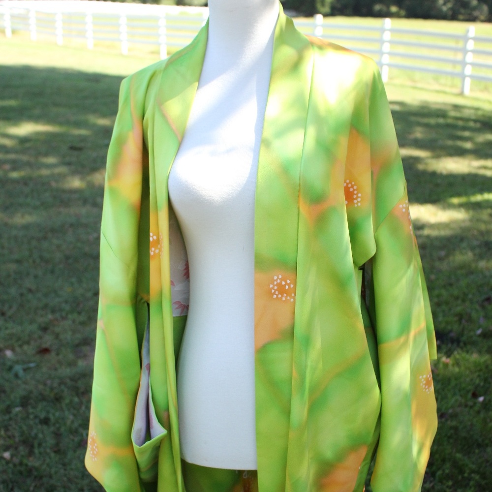 Vintage Silk Haori Kimono OS